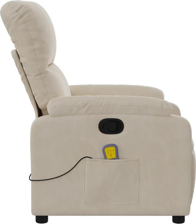 Image du produit VidaXL Fauteuil de massage beige microfibre,Couleur : beige,Matériau