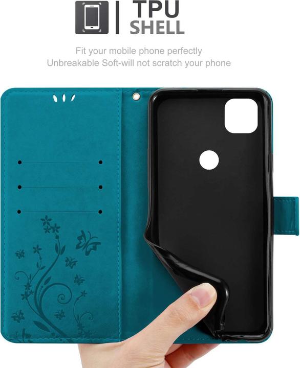 Produktbild Cadorabo Hülle für Google PIXEL 4A mit Blumen Muster (Google Pixel 4a)