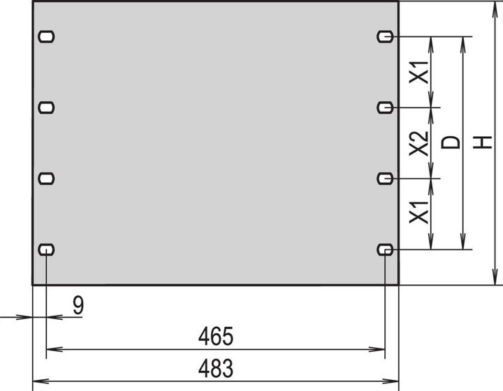 Produktbild Schroff 19"-Frontplatten - 19"BLINDPLATTE 9HE ELOXIERT