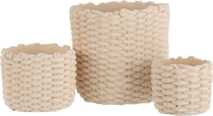 Immagine prodotto J-Line Vaso da fiori Simeon 28,5 cm - Ecru (30.50 cm)
