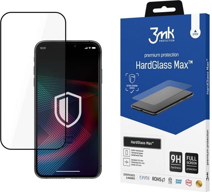 Produktbild 3MK LCD Schutzglas Hard Glass Max Apple iPhone 14 Pro schwarz (1 Stück, Apple iPhone 14 Pro)