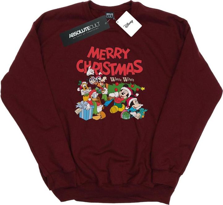 Actual product image Disney Mens Mickey And Friends Winter Wishes Sweatshirt (S)