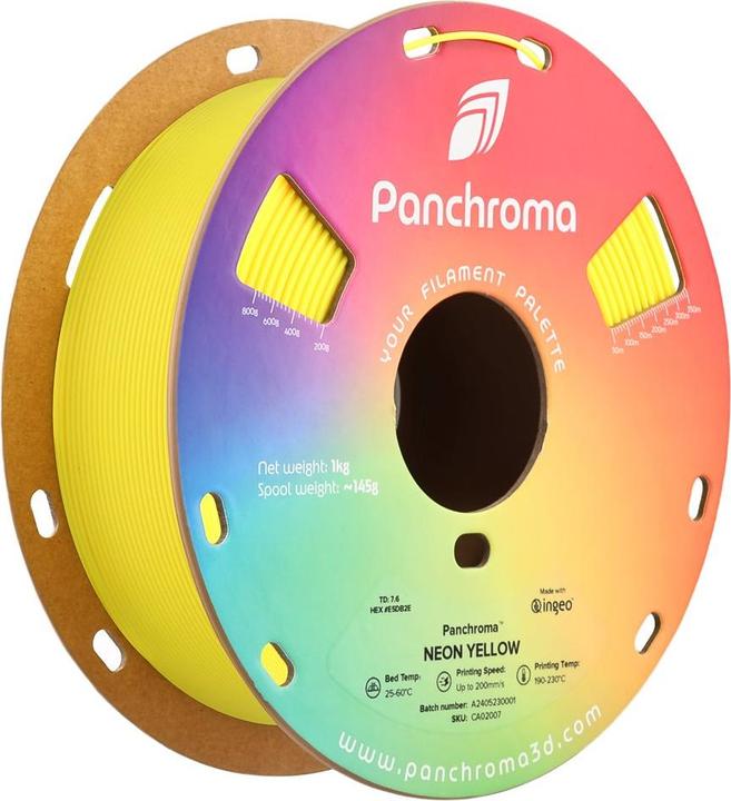 Immagine prodotto Polymaker Panchroma™ PLA Neon (PLA, 1.75 mm, 1000 g, Giallo)