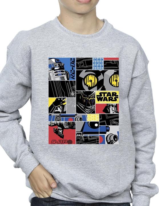 Actual product image Star Wars Boys Droid Montage Sweatshirt (104)