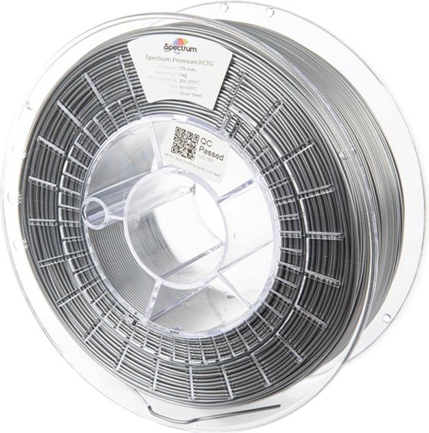 Produktbild Filament PCTG Silver Steel 1.0kg 1.75mm (PCTG, 1.75 mm, 1000 g, Silber)
