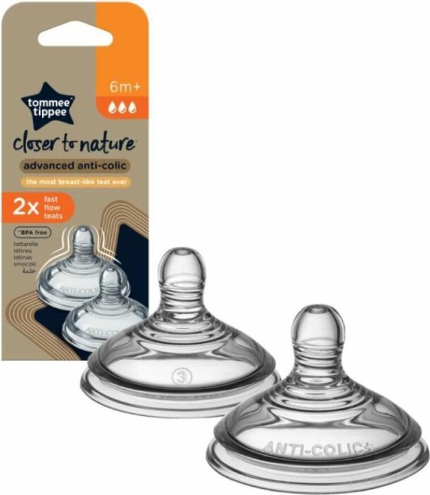 Actual product image Tommee Tippee TOMMEY TYPE antique pacifier, fast, 2 pcs, 42122452 (2 x, from 6 m.)