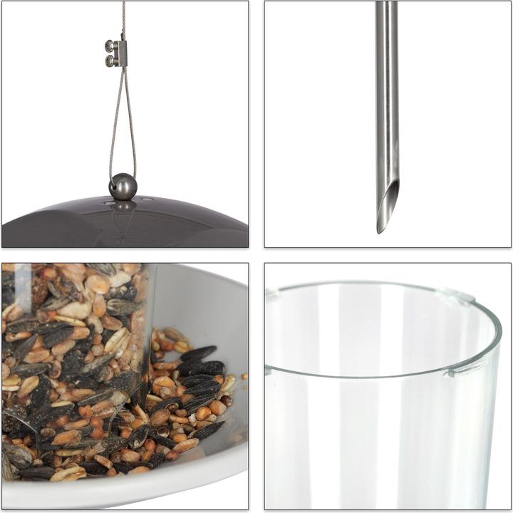 Actual product image Relaxdays Bird Feeder on a Pole