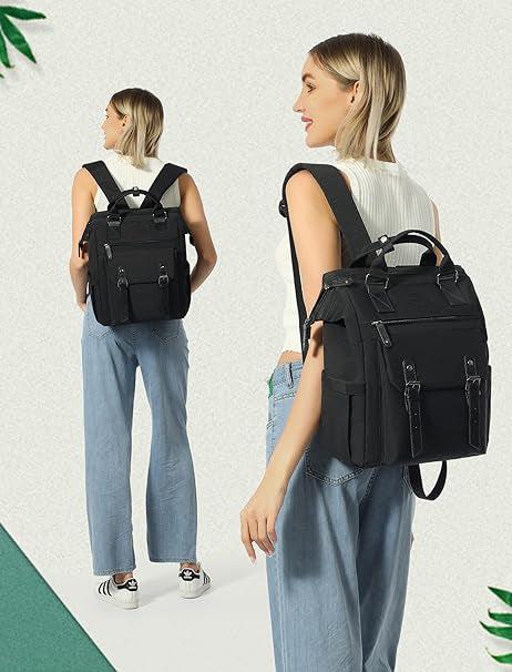 Actual product image Only-Bags.Store Stylish small laptop backpack - Fashionable college daypack with adjustable straps, robust