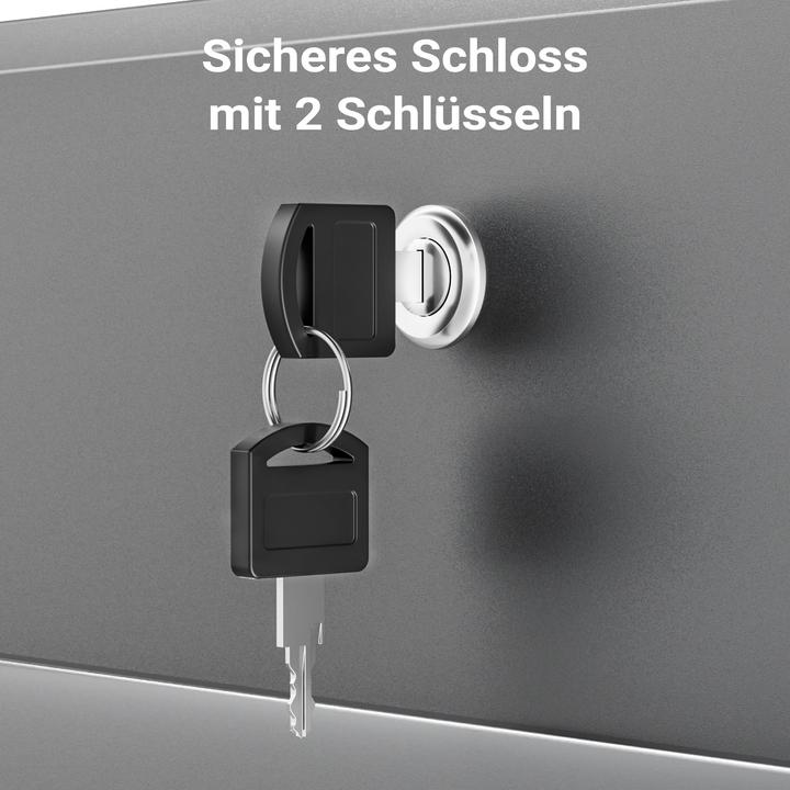 Produktbild Wiltec Standbriefkasten Zeitungsrolle Anthrazit Briefkasten Postkasten Postfach