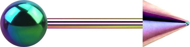 Image du produit Star Piercing Micro Barbell coloré avec boule et cône (sans laiton, Acier chirurgical 316L)