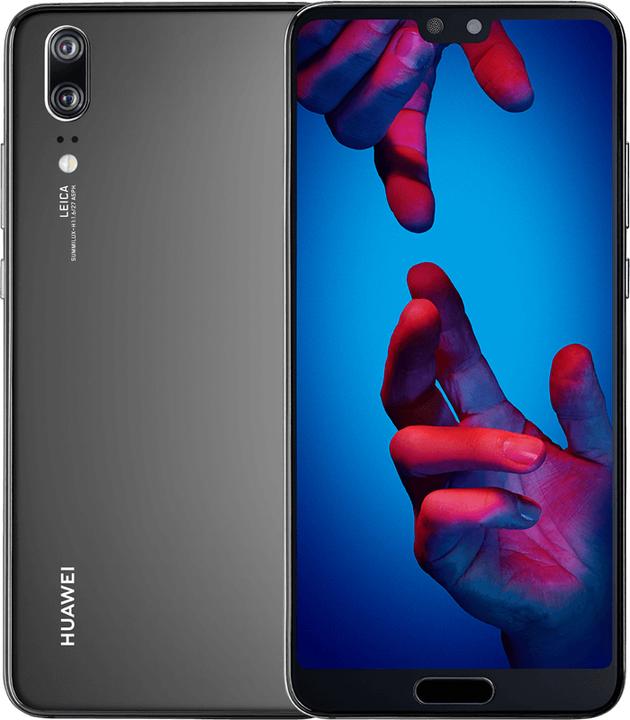 Huawei P20 (128 GB, Black, 5.80", Dual SIM, 12 Mpx, 4G)
