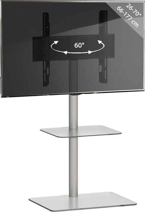 Actual product image VCM TV Stand LED Stand TV Stand Stahl Glas Universal "Alani Intermediate" Universal VESA (60 x 45 x 100 cm)