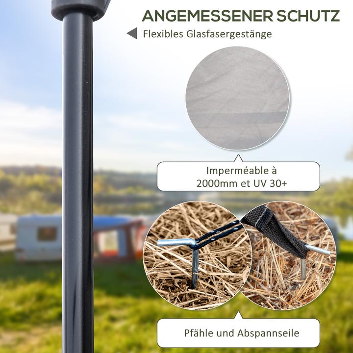 Actual product image Outsunny Campingzelt Polyester, Fiberglas Blau (3 persons)
