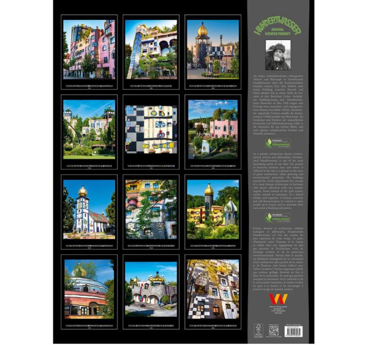 Immagine prodotto Grosser Hundertwasser Architektur Kalender 2026 (65 x 49 cm, Copertina rigida, Tedesco)
