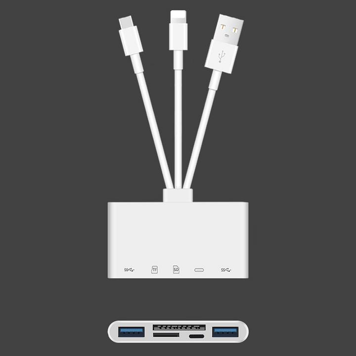Produktbild Apfelkiste Lightning auf SD/MicroSD Kartenleser & Ladeadapter für Apple (Lightning, MicroDot, USB Typ C, USB-A)