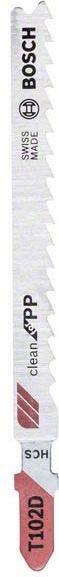 Produktbild Bosch Professional Zubehör PRO Plastics PP clean T102D Stichsägeblatt, 100 mm, 5-tlg.