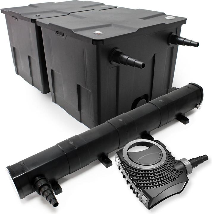 Wiltec Set: Teichfilter 60000l 72W UVC Teichklärer 80W Teichpumpe 442