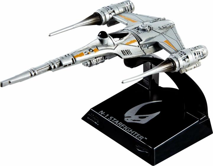 Actual product image Mattel Star Wars Hot Wheels Starships Select DieCast Model The Mandalorian's N-1 Starfighter