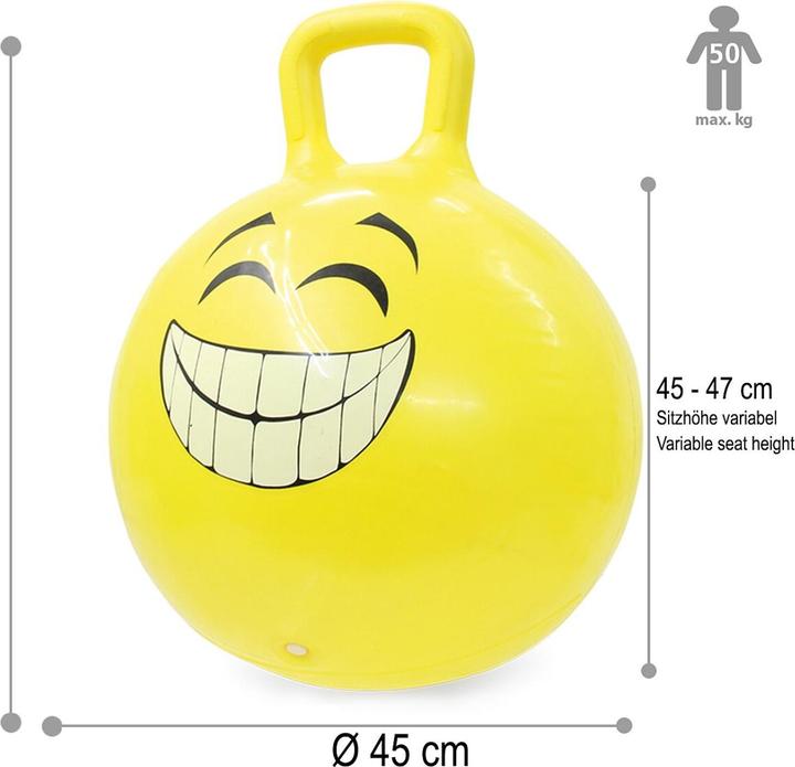 Immagine prodotto Jamara Hop Ball Smile - Palla a imbuto - Bambino/Ragazza - 1 anno(i) - Giallo - 407 g