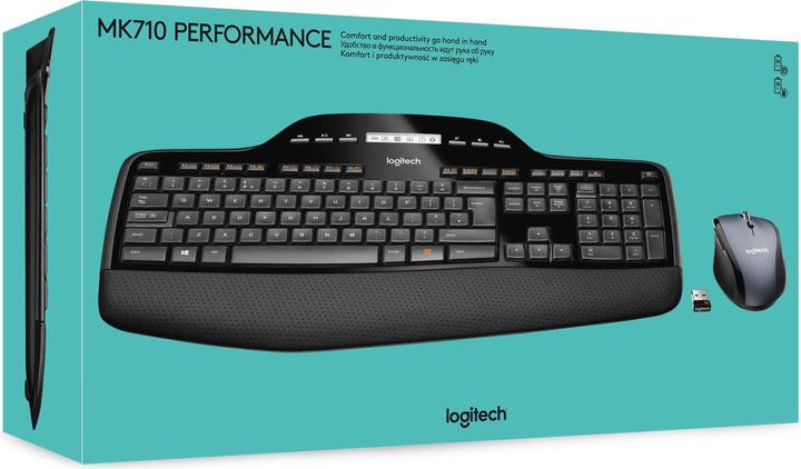 Immagine prodotto Logitech Tastiera+mouse wireless MK710 nero nei punti vendita (DE, Senza fili)