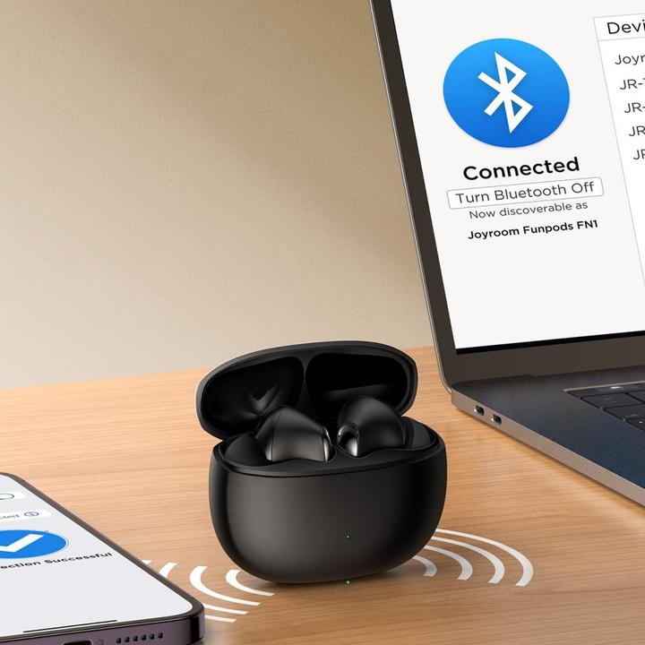 Produktbild Joyroom JR-FN1 Funpods Series Wireless Headphones (black) (ANC, 7 h, Kabellos)