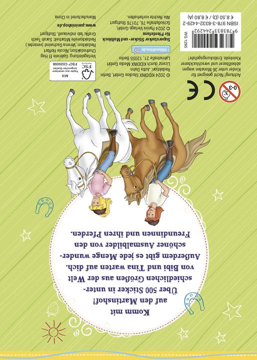 Actual product image Panini Bibi & Tina: Super-strong sticker and colouring pad for horse fans