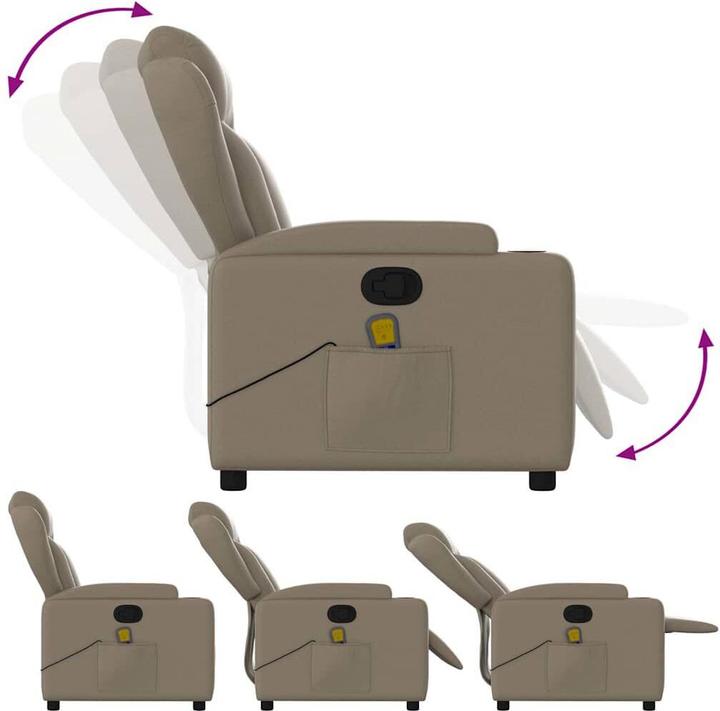 Actual product image VidaXL Massage chair cappuccino-brown imitation leather, colour