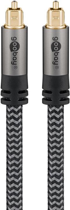 Produktbild Goobay TOSLINK-Kabel, 1 m, Sharkskin Grey (1 m, TOSLINK)