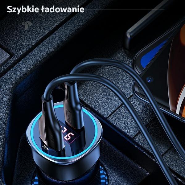 Produktbild Usams Lader laden. allein. 1xUSB + 1xUSB-C C26 95W (nur Kopf) Schnellladung schwarz