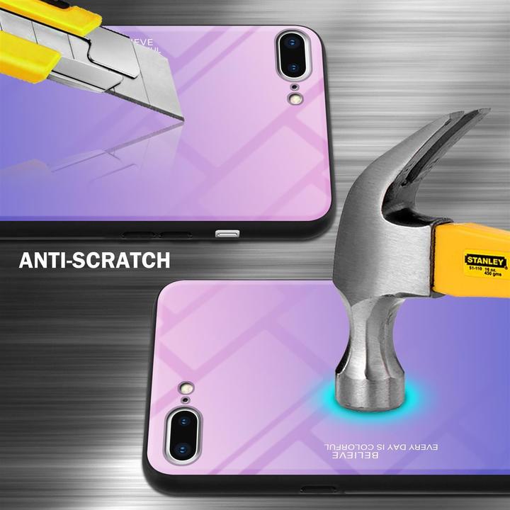 Produktbild Cadorabo TPU 2 Farben Glas Cover (Apple iPhone 7 Plus, Apple iPhone 7s Plus)