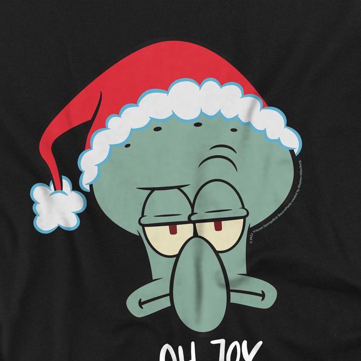 Actual product image Spongebob Squarepants Unisex Adult Joy Squidward Christmas T-Shirt (M)