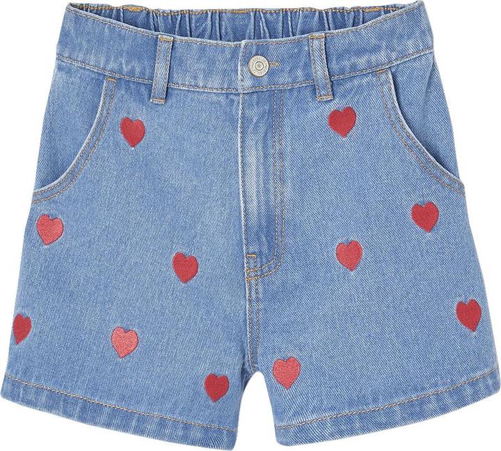 Vertbaudet Mädchen Jeansshorts mit Herzen