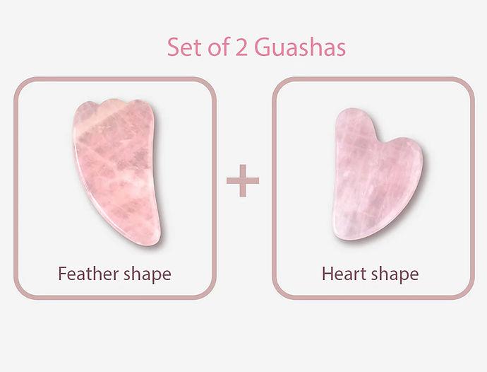 Actual product image Guasha Rose Quartz Set