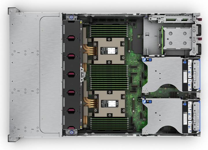 Actual product image HPE E ProLiant DL385 Gen11 16 Core, RDIMM 2R 4800 MT/s, 8xLFF, 2xPS, NS2 (Amd Epyc 9124, 64 GB, Rack Server)