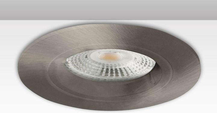 Produktbild Isoled Einbaurahmen rund, Lochausschnitt 68mm, Alu gebürstet, für GU10/MR16 Spots
