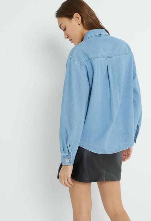 Actual product image La Redoute Collections Denim shirt with long sleeves (44)