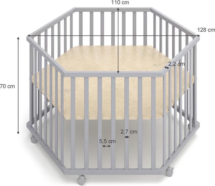 Image du produit VitaliSpa Estrella (128 cm, 110 cm, Pin)