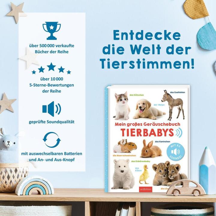 Produktbild Mein grosses Geräuschebuch – Tierbabys (Deutsch)