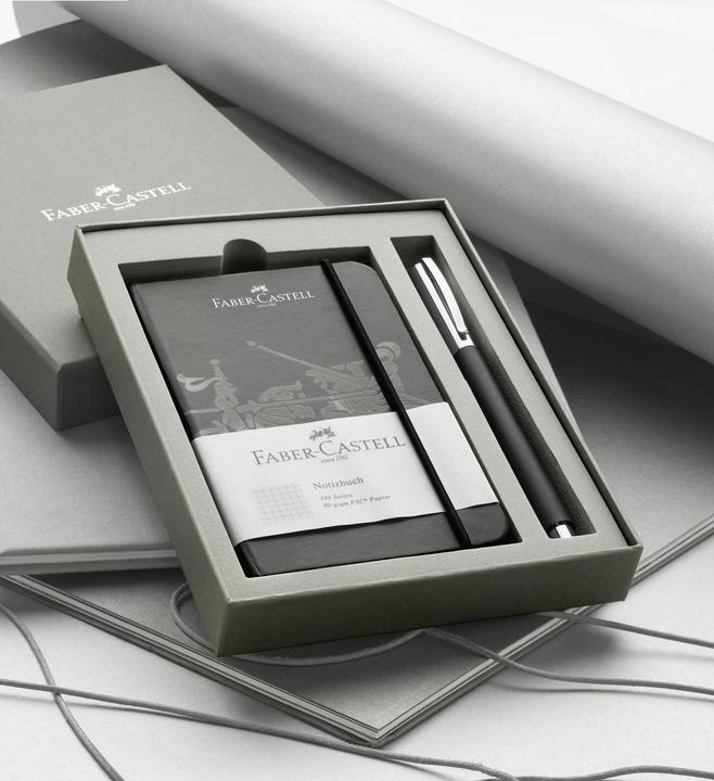 Produktbild Faber-Castell Tintenroller AMBITION OpArt Schwarz (Schwarz, Silber, 1 x)