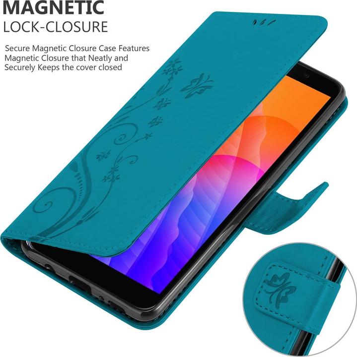Actual product image Cadorabo Flower Book Cover (Huawei Y5p)