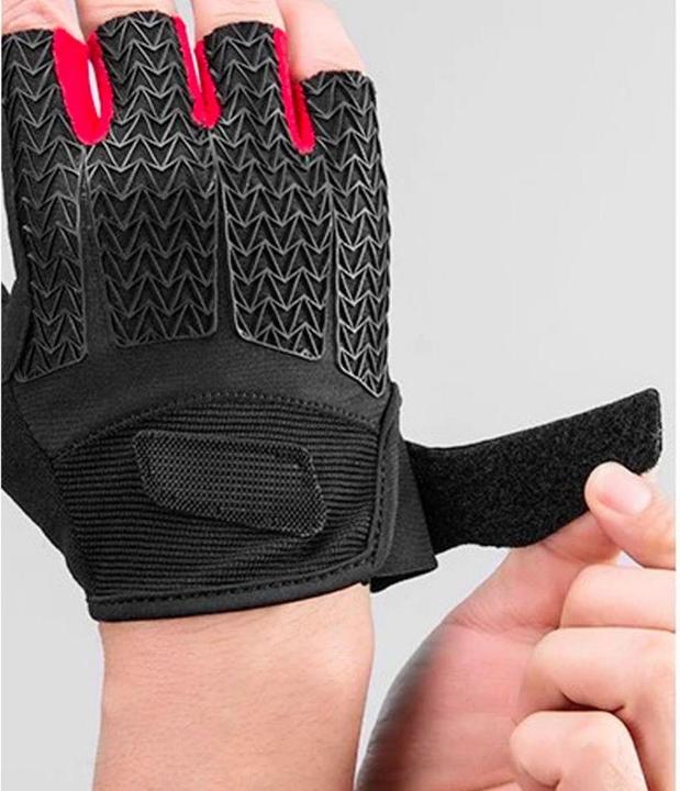 Produktbild Rockbros S169BR M cycling gloves with gel inserts - black and red (M)