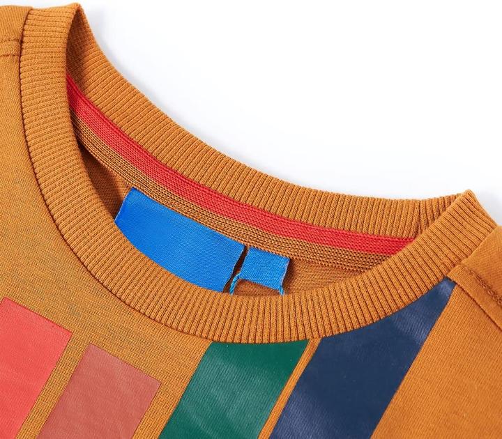 Immagine prodotto VidaXL Camicia da bambino a maniche lunghe ocra scuro 92,Materiale: 100 (92)