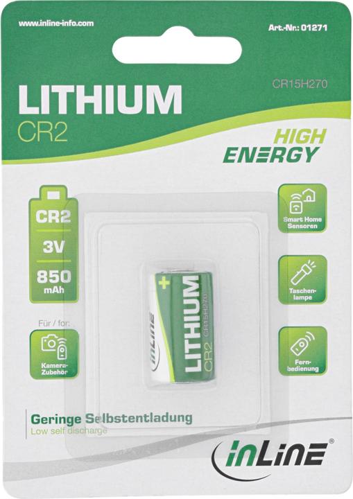 InLine Lithium High Energy (1 Stk., CR2, 850 mAh)