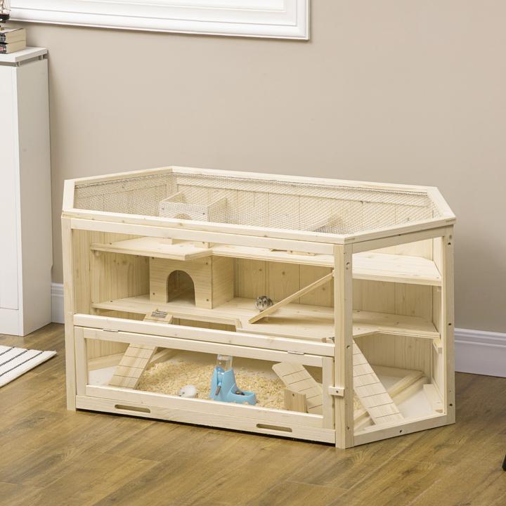 Image du produit PawHut Cage pour petits animaux avec plexiglas PS
