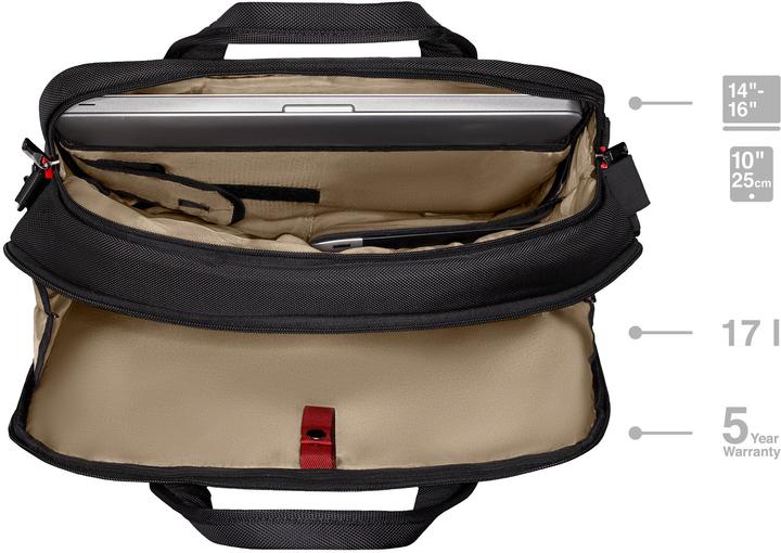 Actual product image Wenger Cosmic Brief 14 - 16" Laptop-Tasche mit Tablet-Fach - schwarz (16")