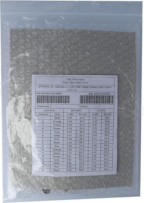 Immagine prodotto BlueOptics Cavo di breakout duplex MTP/8xLC in fibra ottica OM5 da 10 metri (10 m)