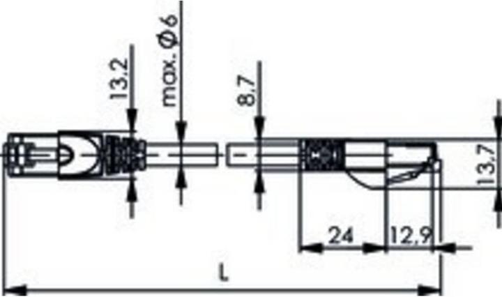Produktbild Telegärtner Telegartner MP8 FS 600 (S/FTP, CAT6a, 0.50 m)