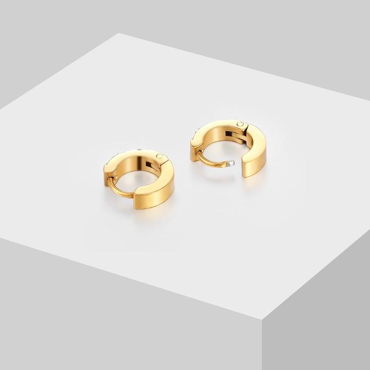 Actual product image Sensora Jewelry Sparkle Hoops Earrings (Stainless steel)