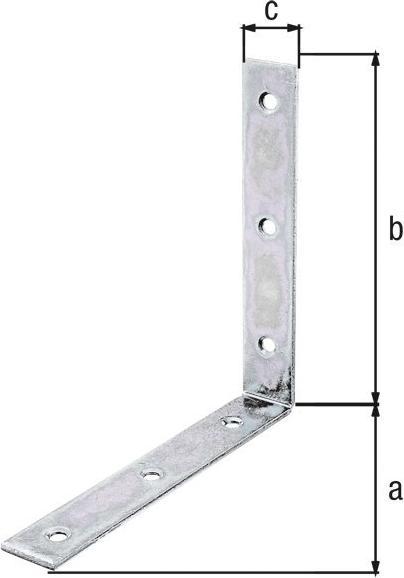 Produktbild GAH Stuhlwinkel Länge 150 x 150 mm Breite 25 mm Stärke 3 mm Stahl galvanisch gelb verzinkt Loch-Ø 6,5 mm (20 Stk.)