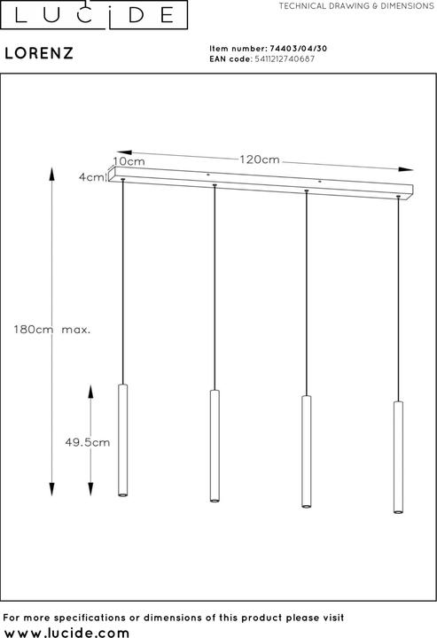 Produktbild Lucide Lorenz (100 lm)